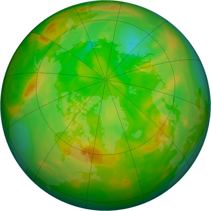 Arctic ozone map for 29 June 1979
